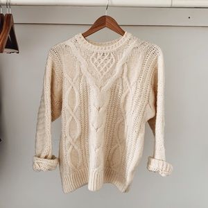 Cable knit sweater